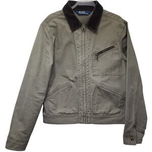 POLO RALPH LAUREN Canvas Trucker Barn Chore Jacket w/ Corduroy Trim Men's Medium